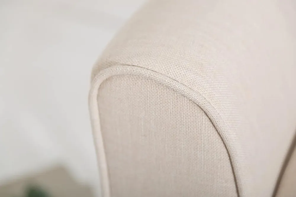 Riess-Ambiente Skandinavisch|Sitzbänke > Elegante Sitzbank SCARLETT 90cm beige mit Armlehnen