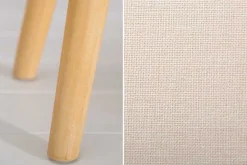 Riess-Ambiente Skandinavisch|Sitzbänke > Elegante Sitzbank SCARLETT 90cm beige mit Armlehnen