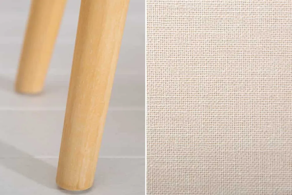 Riess-Ambiente Skandinavisch|Sitzbänke > Elegante Sitzbank SCARLETT 90cm beige mit Armlehnen