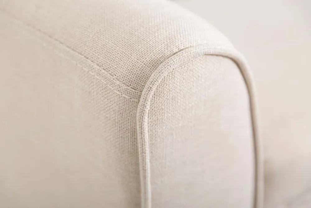 Riess-Ambiente Skandinavisch|Sitzbänke > Elegante Sitzbank SCARLETT 90cm beige mit Armlehnen
