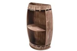 Riess-Ambiente Weinregale|Barschränke > Elegantes Regal BODEGA 79cm natur Pinie halbes Weinfass Shabby Chic