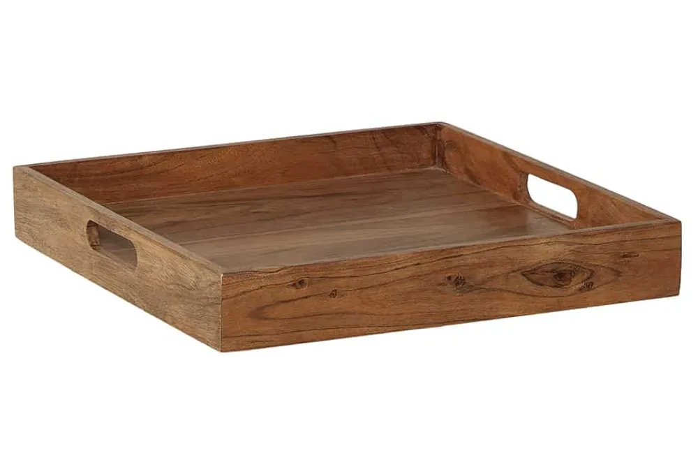Riess-Ambiente Mehr...|Mehr... > Elegantes Servier Tablett CIANO 40x40cm Akazie Massivholz mit Griffen