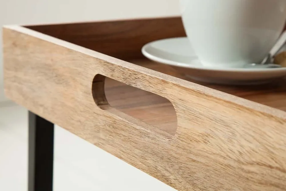 Riess-Ambiente Mehr...|Mehr... > Elegantes Servier Tablett CIANO 40x40cm Akazie Massivholz mit Griffen