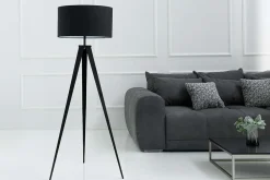Riess-Ambiente Retro Möbel|Stehleuchten > Elegante Stehlampe TRIPOD 145cm schwarz Retro Stehleuchte