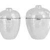 Riess-Ambiente Dekoration|Vasen > Elegantes Vasen 2er Set ORIENTAL 32cm silber im Rice Hammerschlag Design