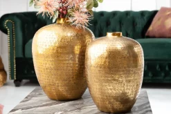 Riess-Ambiente Dekoration|Goldene Möbel > Elegantes Vasen 2er Set ORIENTAL 33cm gold in Handarbeit verziert