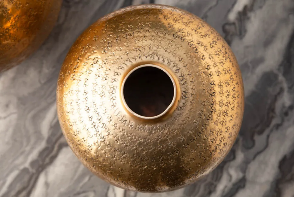 Riess-Ambiente Dekoration|Goldene Möbel > Elegantes Vasen 2er Set ORIENTAL 33cm gold in Handarbeit verziert