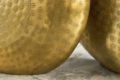 Riess-Ambiente Dekoration|Goldene Möbel > Elegantes Vasen 2er Set ORIENTAL 44cm gold im Grid Hammerschlag Design
