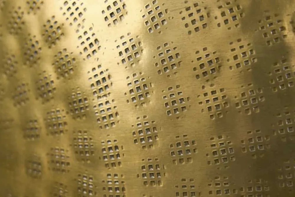 Riess-Ambiente Dekoration|Goldene Möbel > Elegantes Vasen 2er Set ORIENTAL 44cm gold im Grid Hammerschlag Design