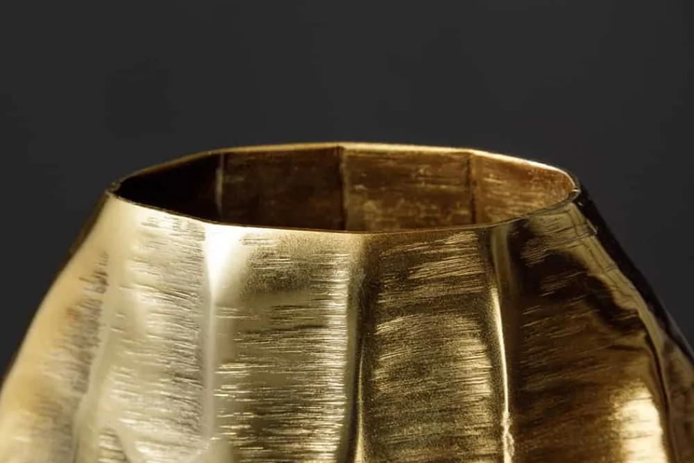 Riess-Ambiente Dekoration|Goldene Möbel > Elegante Vase ORGANIC ORIENT 44cm gold Hammerschlag Design