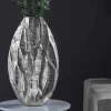 Riess-Ambiente Dekoration|Vasen > Elegante Vase ORGANIC ORIENT 44cm silber Hammerschlag Design