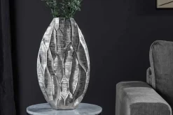 Riess-Ambiente Dekoration|Vasen > Elegante Vase ORGANIC ORIENT 44cm silber Hammerschlag Design