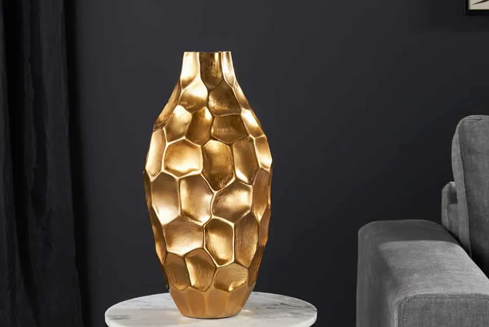 Riess-Ambiente Dekoration|Vasen > Elegante Vase ORGANIC ORIENT 45cm gold Hammerschlag Design