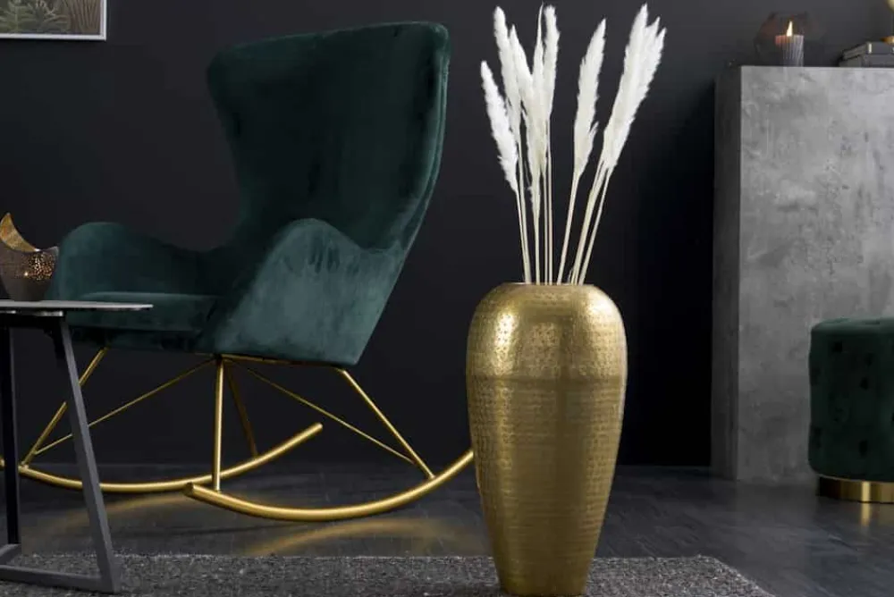 Riess-Ambiente Dekoration|Goldene Möbel > Elegante Vase ORIENTAL 50cm gold im Wild Hammerschlag Design