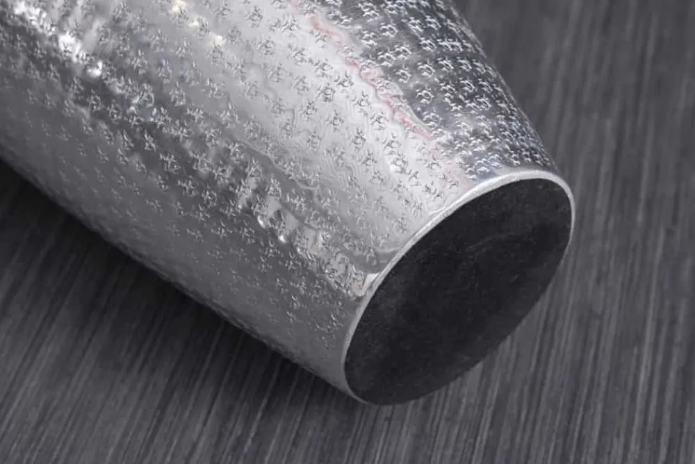 Riess-Ambiente Dekoration|Vasen > Elegante Vase ORIENTAL 50cm silber im Wild Hammerschlag Design