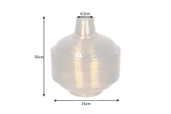 Riess-Ambiente Dekoration|Vasen > Elegante Vase ORIENT 35cm gold Hammerschlag Design