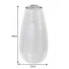 Riess-Ambiente Dekoration|Vasen > Elegante Vase ORIENT 50cm silber im Grid Hammerschlag Design