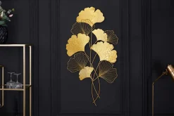 Riess-Ambiente Goldene Möbel|Wanddekoration > Elegante Wanddeko GINKGO 110cm gold in filigraner Blattform