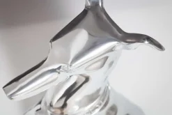 Riess-Ambiente Dekoration > Elegante Windhund Skulptur GREYHOUND 70cm Aluminium Design Figur