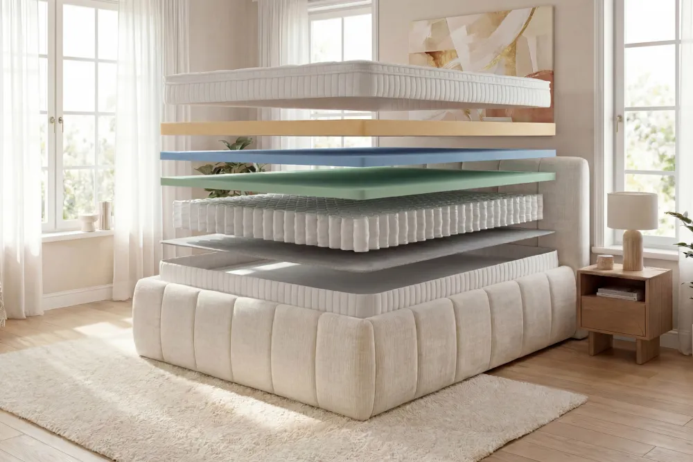 Riess-Ambiente Polsterbetten|Matratzen & Topper > Ergonomische Boxspringmatratze CLOUD FLEX 180x200cm Tonnentaschenfederkern 7-Zonen