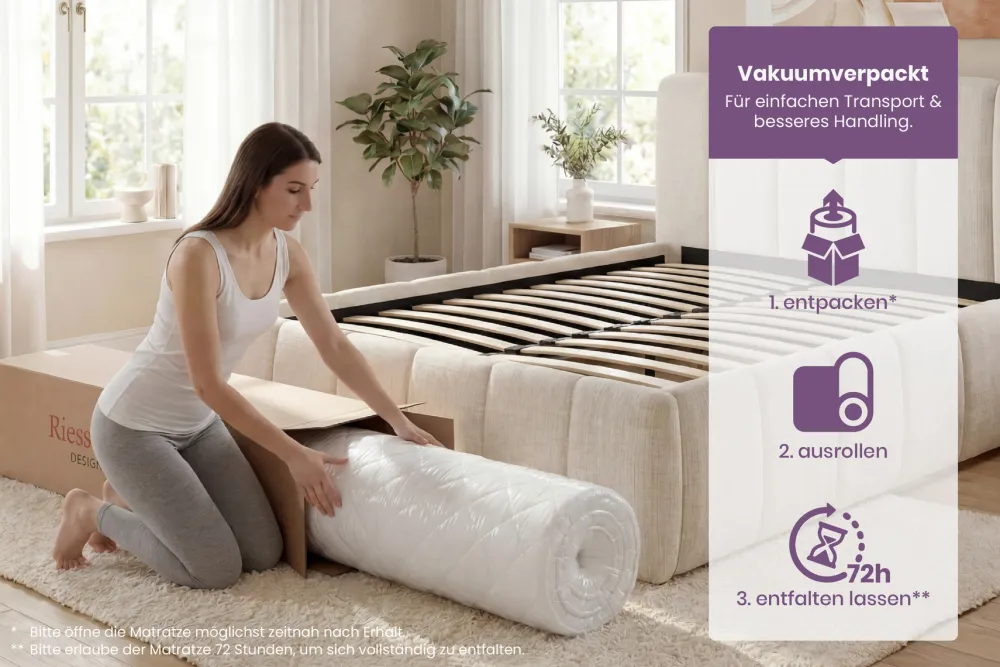 Riess-Ambiente Polsterbetten|Matratzen & Topper > Ergonomische Boxspringmatratze CLOUD FLEX 180x200cm Tonnentaschenfederkern 7-Zonen