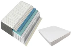 Riess-Ambiente Matratzen & Topper > Ergonomische Boxspringmatratze CLOUD FLEX 180x200cm greige Tonnentaschenfederkern 9-Zonen