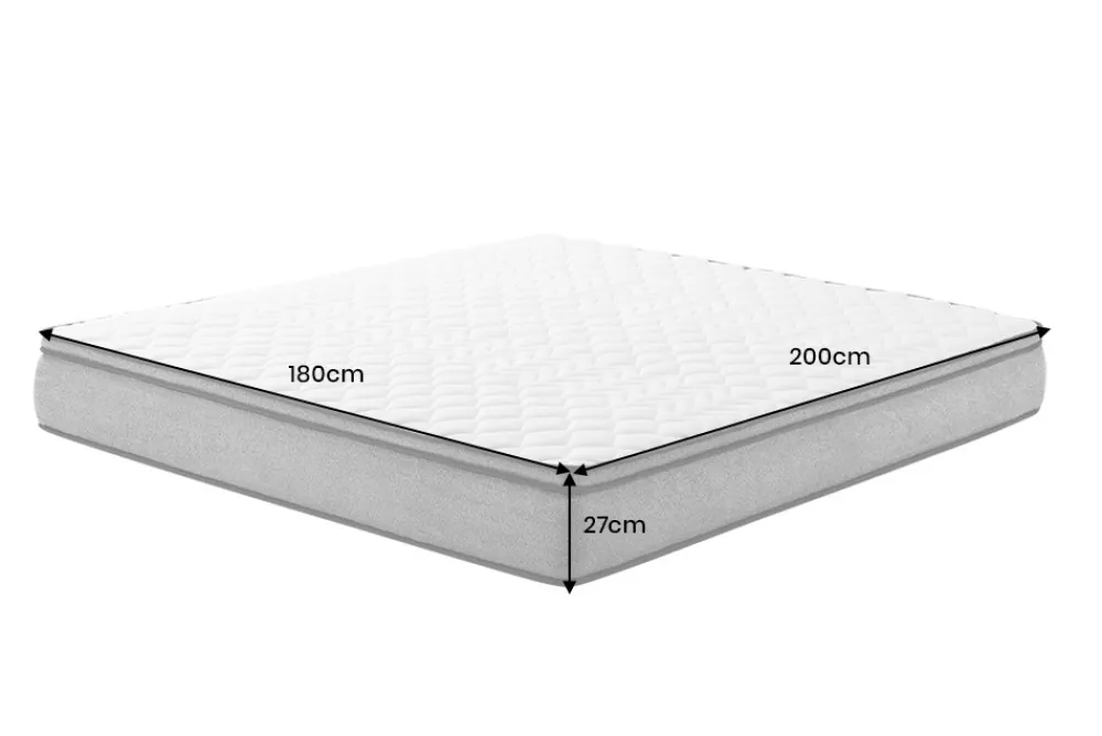 Riess-Ambiente Matratzen & Topper > Ergonomische Boxspringmatratze CLOUD FLEX 180x200cm greige Tonnentaschenfederkern 9-Zonen