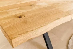 Riess-Ambiente Esstische|Mehr... > 2er Set Ansteckplatten WILD OAK 50cm natur Wildeiche geölt Massivholz Esstisch Verlängerung Baumkante