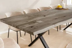 Riess-Ambiente Mehr...|Massivholzesstische > 2er Set Ansteckplatten WILD OAK 50cm smoke finish Wildeiche Verlängerung Baumkante