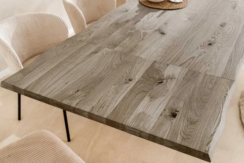 Riess-Ambiente Mehr...|Massivholzesstische > 2er Set Ansteckplatten WILD OAK 50cm smoke finish Wildeiche Verlängerung Baumkante