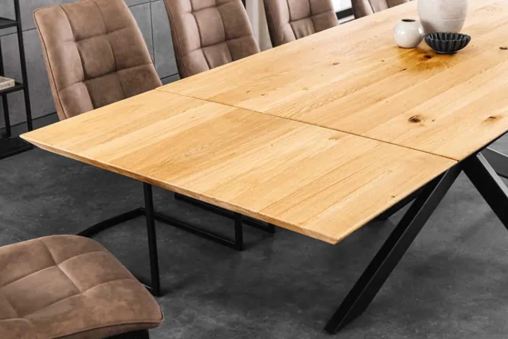 Riess-Ambiente Esstische|Mehr... > 2er Set Ansteckplatten WILD OAK 50cm natur Wildeiche Verlängerung Schweizer Kante