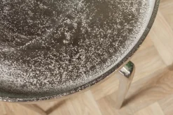 Riess-Ambiente Beistelltische > 2er Set Beistelltische ABSTRACT 60cm silber Metall rund Shabby Chic Design