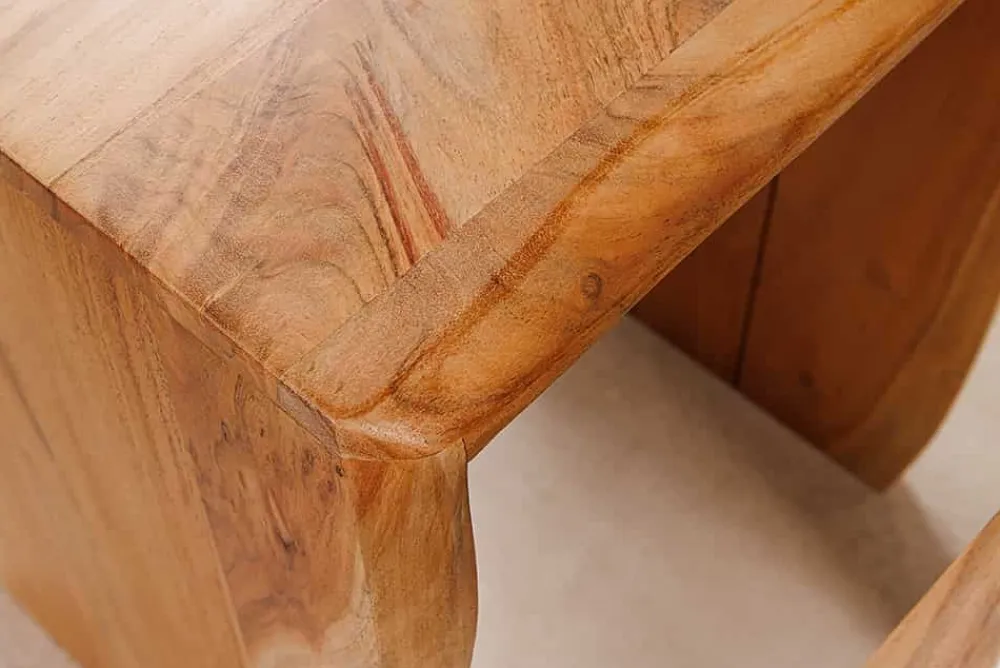 Riess-Ambiente Beistelltische|Couchtische & Truhen > 2er Set Beistelltische MAMMUT 55cm braun massives Akazienholz