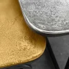 Riess-Ambiente Goldene Möbel|Couchtische & Truhen > 2er Set Couchtisch ABSTRACT 60cm gold silber schwarz Metall handmade