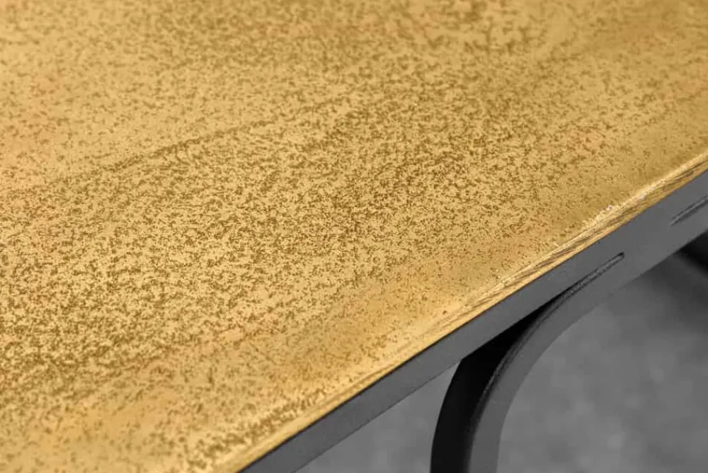Riess-Ambiente Goldene Möbel|Couchtische & Truhen > 2er Set Couchtisch ABSTRACT 60cm gold silber schwarz Metall handmade