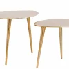 Riess-Ambiente Goldene Möbel|Couchtische & Truhen > 2er Set Couchtisch ELEMENTS 50cm gold Metall Handarbeit