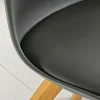Riess-Ambiente Skandinavisch|Stühle > 2er Set Design Stuhl SCANDINAVIA MEISTERSTÜCK grau Kunstleder natur Metall Eichen-Optik