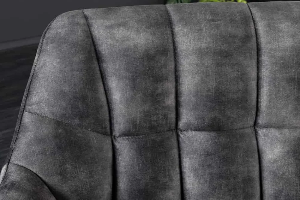 Riess-Ambiente Industrial Loft|Skandinavisch > Esszimmer Sitzbank PAPILLON 165cm grau Samt mit Rückenlehne schwarzes Metallgestell