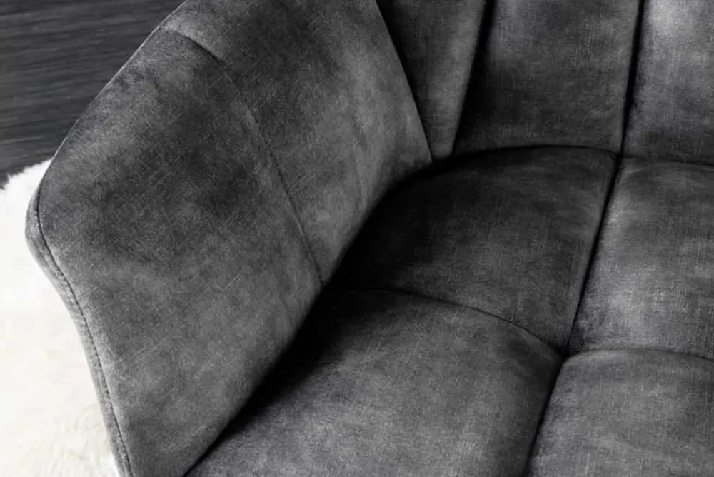 Riess-Ambiente Industrial Loft|Skandinavisch > Esszimmer Sitzbank PAPILLON 165cm grau Samt mit Rückenlehne schwarzes Metallgestell