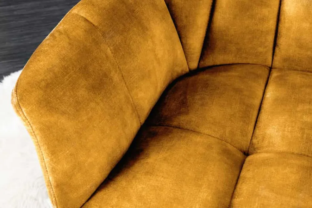 Riess-Ambiente Sitzbänke|Samt Möbel > Esszimmer Sitzbank PAPILLON 165cm senfgelb Samt mit Lehnen schwarzes Metallgestell