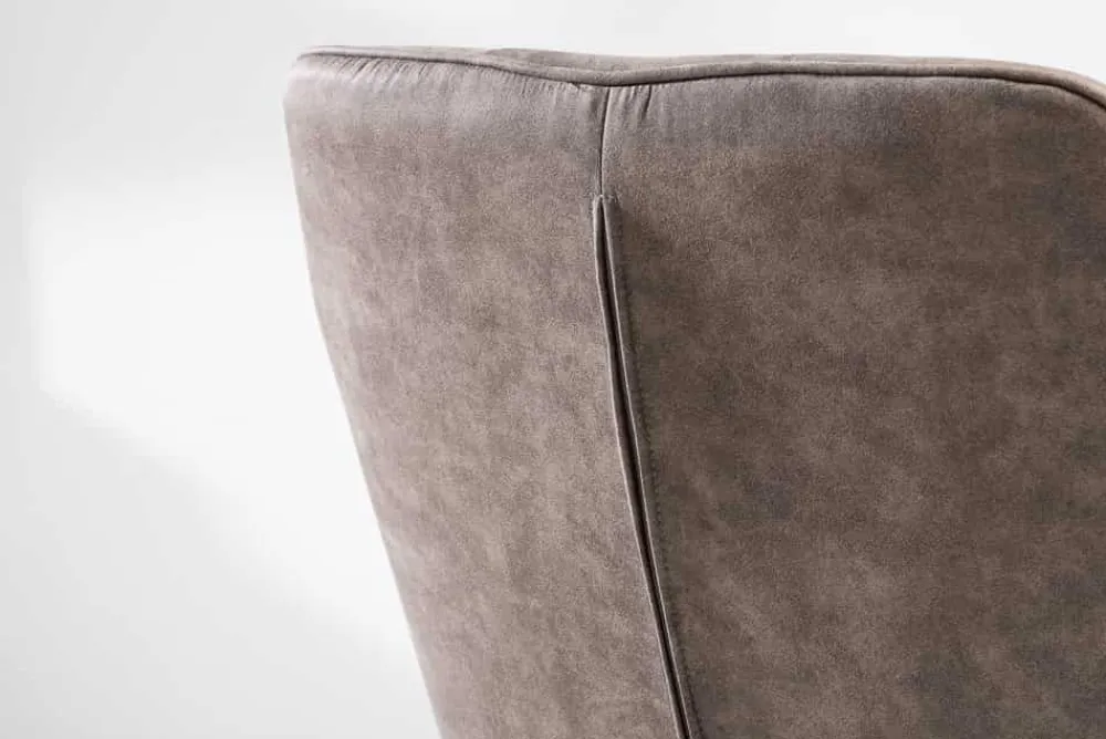 Riess-Ambiente Retro Möbel|Industrial Loft > Exklusiver Design Stuhl LOFT Microfaser vintage taupe mit Armlehne