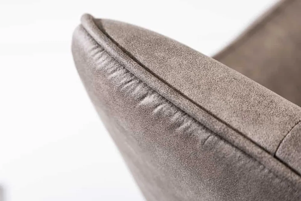 Riess-Ambiente Retro Möbel|Industrial Loft > Exklusiver Design Stuhl LOFT Microfaser vintage taupe mit Armlehne