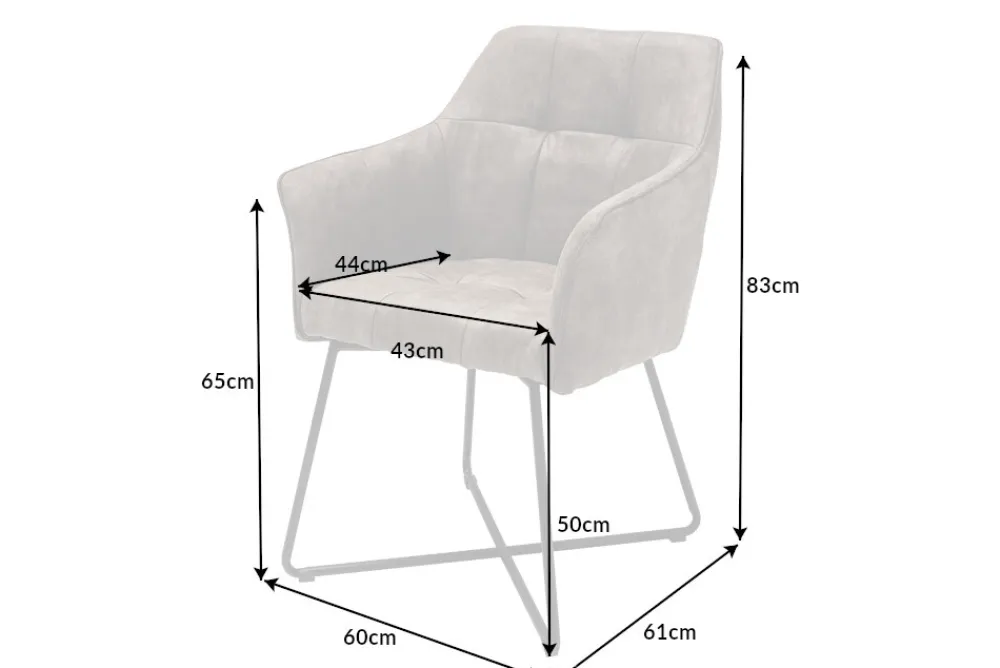 Riess-Ambiente Retro Möbel|Industrial Loft > Exklusiver Design Stuhl LOFT Microfaser vintage taupe mit Armlehne