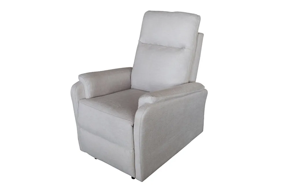 Riess-Ambiente Sessel > Exklusiver 1er Kinosessel HOLLYWOOD beige Strukturstoff elektrische Liegeposition