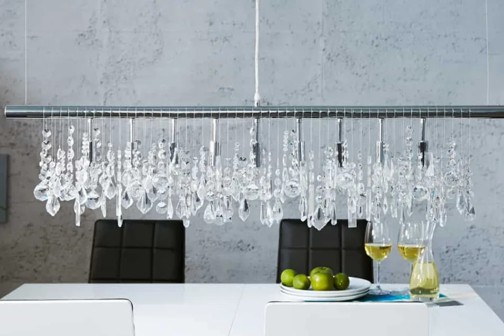 Riess-Ambiente Hängelampen > Extravagante Hängelampe DIAMONDS XL 120cm Kristall Lampe mit 9 Leuchten