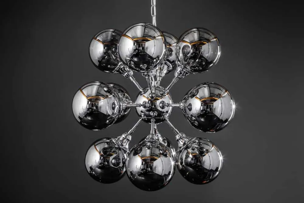 Riess-Ambiente Hängelampen > Extravagante Hängeleuchte GALAXY 72cm silber Hängelampe Modern Design