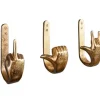 Riess-Ambiente Goldene Möbel|Wanddekoration > Extravagante Kleiderhaken FINGERS gold Metall-Aluminium 3er Set Wandgarderobe