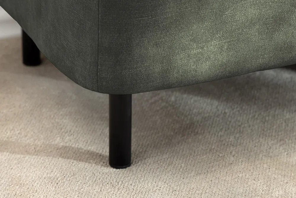 Riess-Ambiente Sitzbänke|Samt Möbel > Extravagante Polsterbank EN VOGUE 120cm grün Samt mit Stauraum schwarze Metallbeine