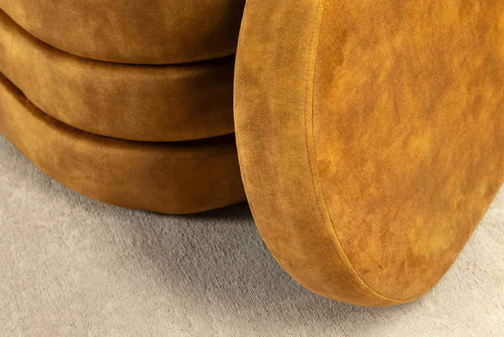 Riess-Ambiente Skandinavisch|Sitzbänke > Extravagante Polsterbank VOGUE 115cm senfgelb Samt Sitzbank mit Stauraum
