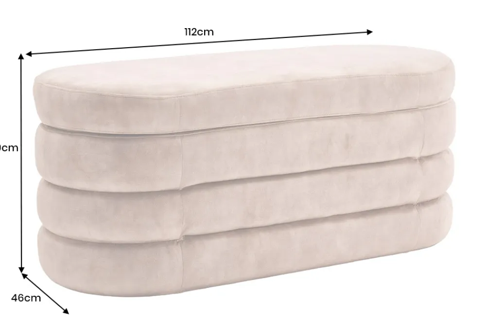 Riess-Ambiente Skandinavisch|Sitzbänke > Extravagante Polsterbank VOGUE 115cm senfgelb Samt Sitzbank mit Stauraum